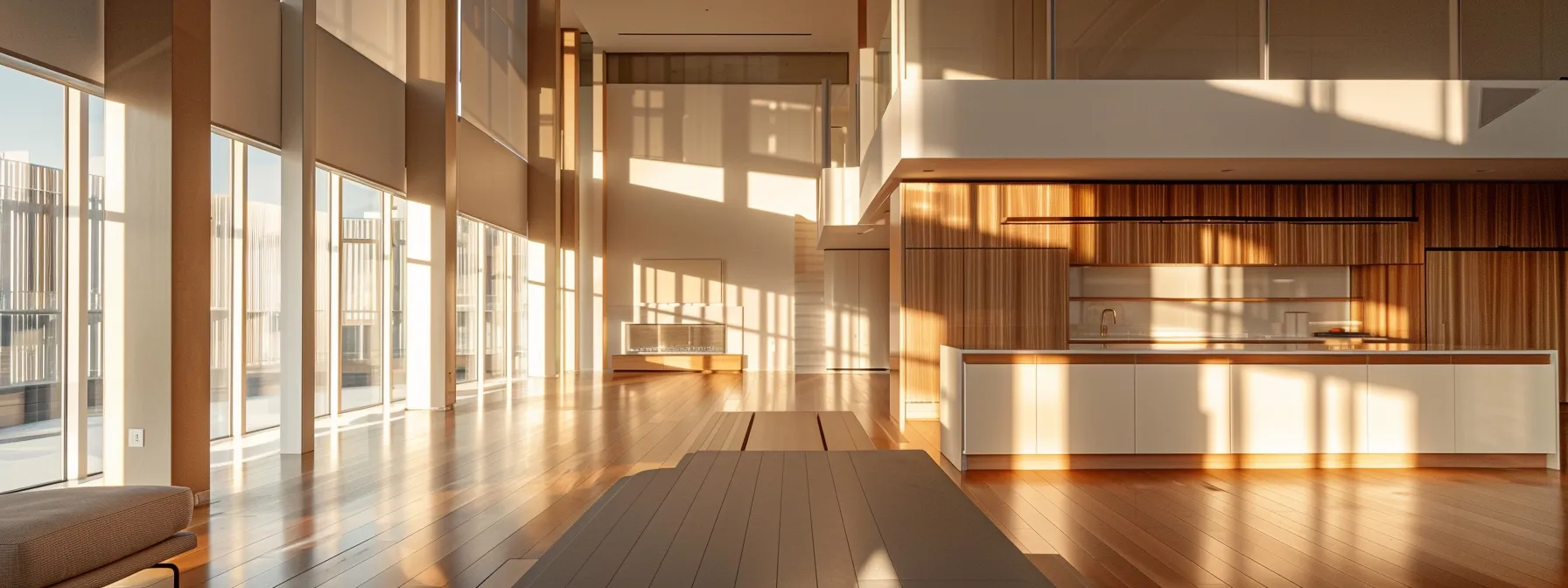 a stunning modern kitchen showcasing exquisite custom cabinetry that seamlessly blends functionality with elegant design, illuminated by soft natural light streaming through large windows.