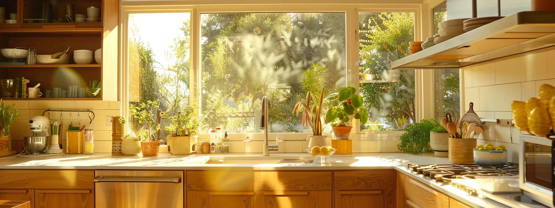 a vibrant, sunlit kitchen showcases a stylish remodel with modern cabinetry and bright, natural materials, reflecting san diego's coastal charm and local craftsmanship.